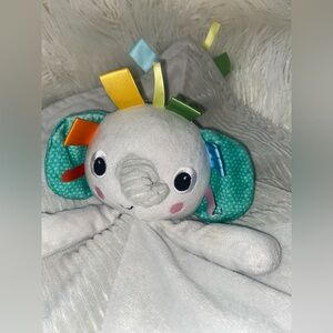 Elephant Comfort Blanket with Teal and Gray Accents